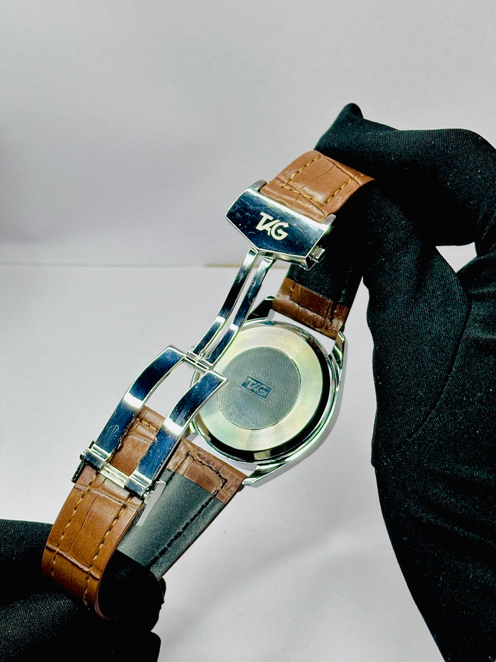 TAG Heuer Carrera Classic Leather Watch (White Dial)