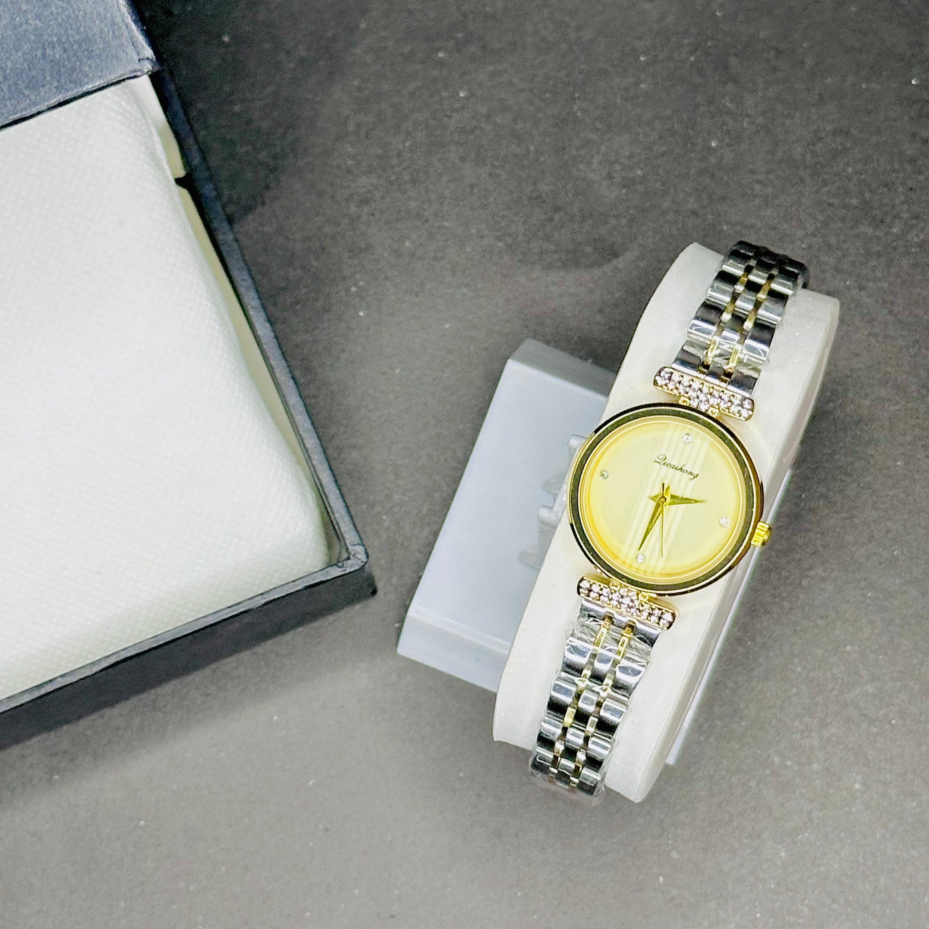 Elegant Gold-Tone Crystal Ladies Watch