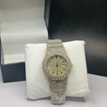 Luxury Iced-Out Gold Bracelet Watch