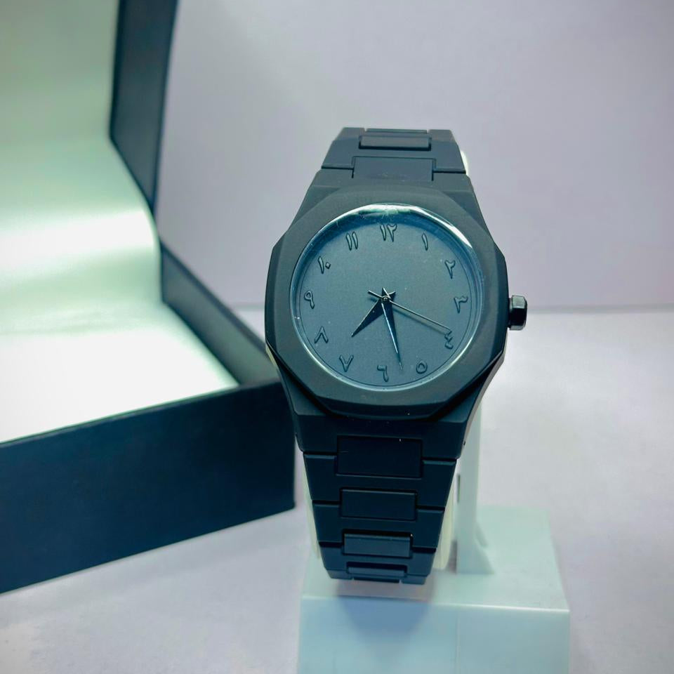 Black Arabic Aura Watch