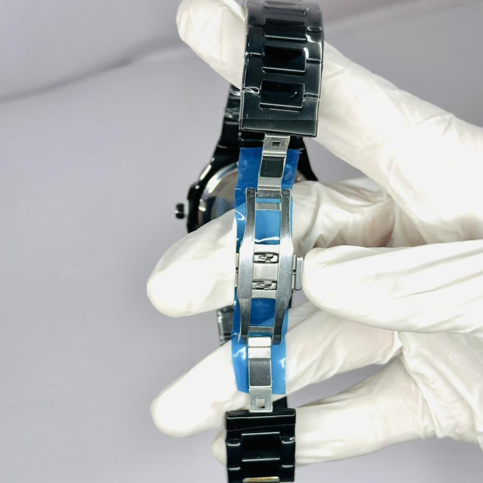 Dearno Black Square Quartz Watch (Metal Strap)